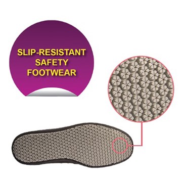 Static Dissipative Slip-Resistant Safety Shoes (PU/Rubber) - S1 SRC
