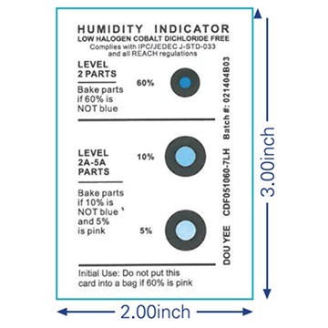 Humidity Indicator Card - Low Halogen Cobalt Dichloride Free HIC