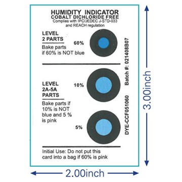 Humidity Indicator Card - Low Halogen Cobalt Dichloride Free HIC