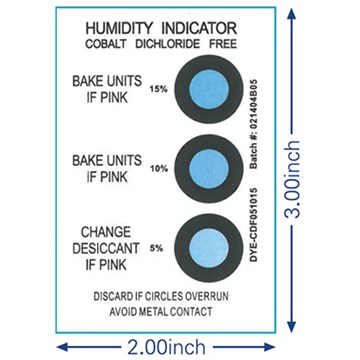 Humidity Indicator Card - Low Halogen Cobalt Dichloride Free HIC